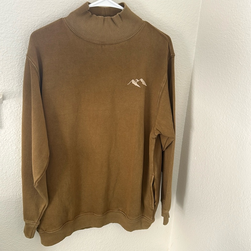 Mock neck oversized sweater